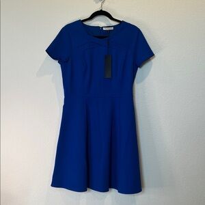 Halston Heritage Royal Blue Short Sleeve Dress